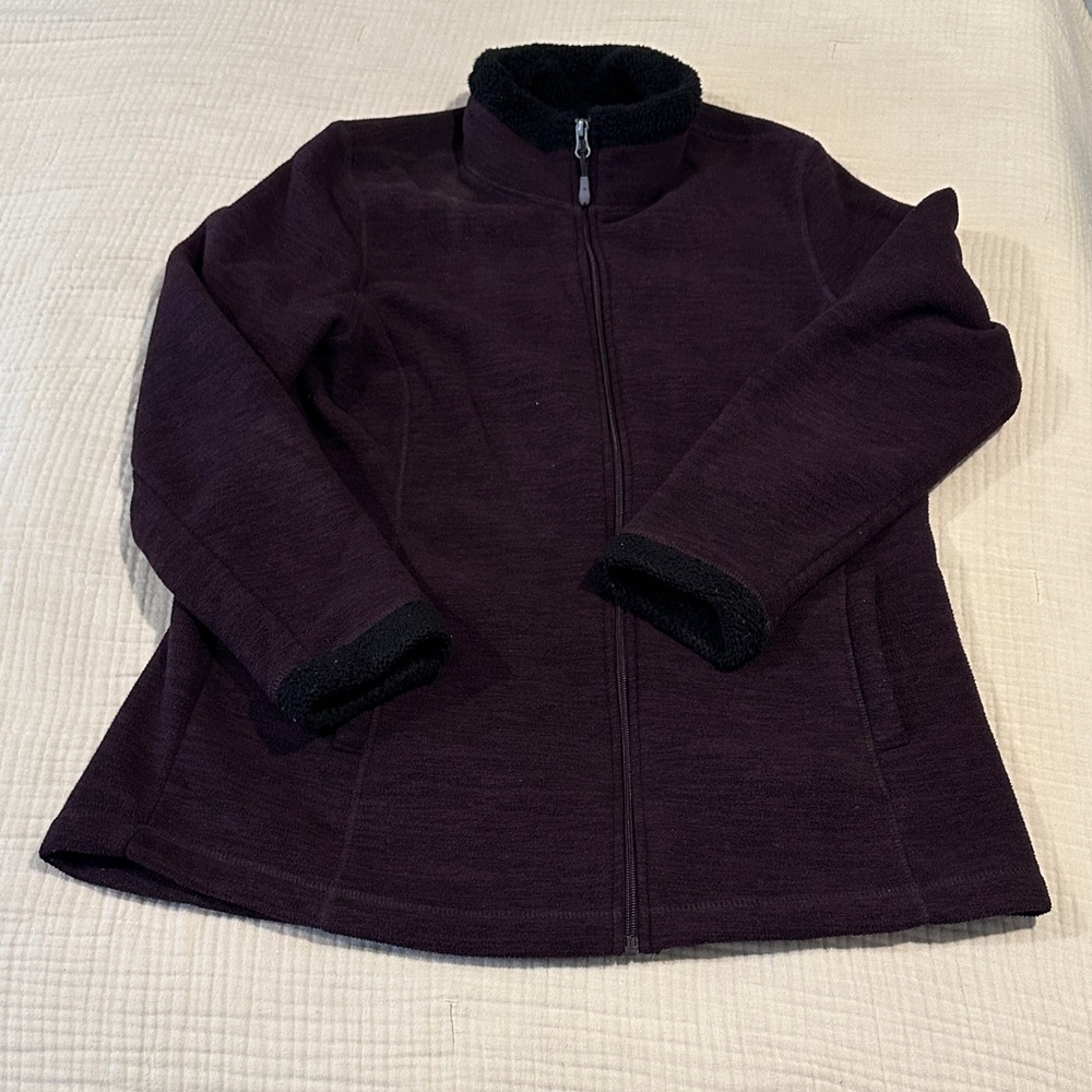 32 Degrees Women’s Dark Purple Fleece Jacket L